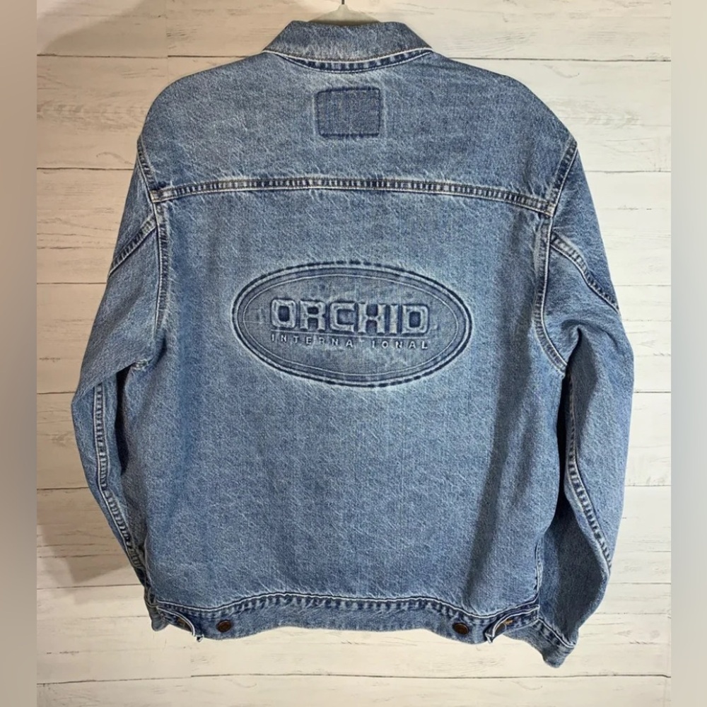 Three Rivers mens trucker denim jacket size L